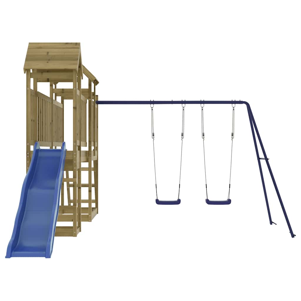 Outdoor Playset Brown Vacuum Pressure Impregnated Pinewood Large