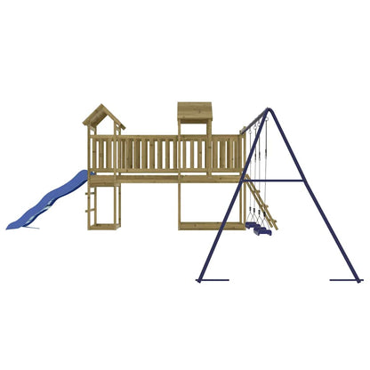 Outdoor Playset Brown Vacuum Pressure Impregnated Pinewood Large