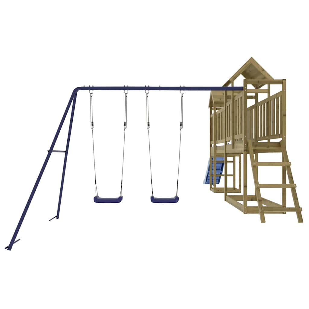 Outdoor Playset Brown Vacuum Pressure Impregnated Pinewood Large