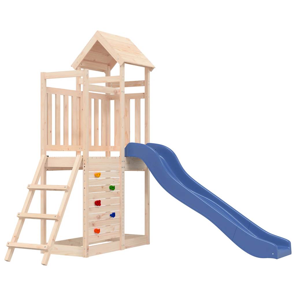 Outdoor Playset Pine Solid Pine Wood Large Durable