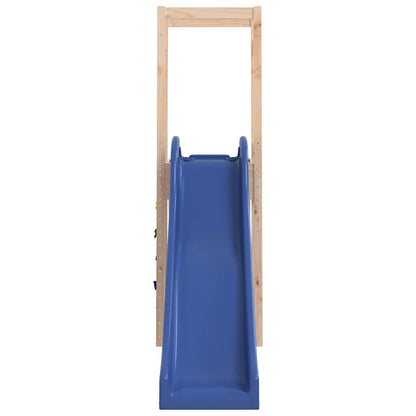 Outdoor Playset Natural wood, Blue Solid pine wood, Polypropylene