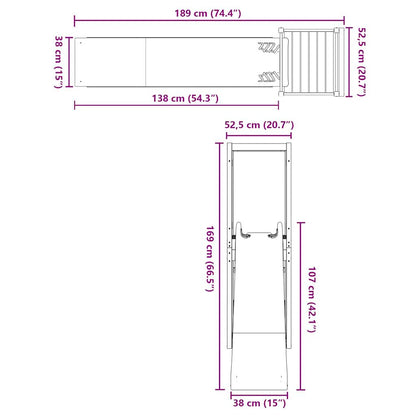 Outdoor Playset Natural wood and blue
