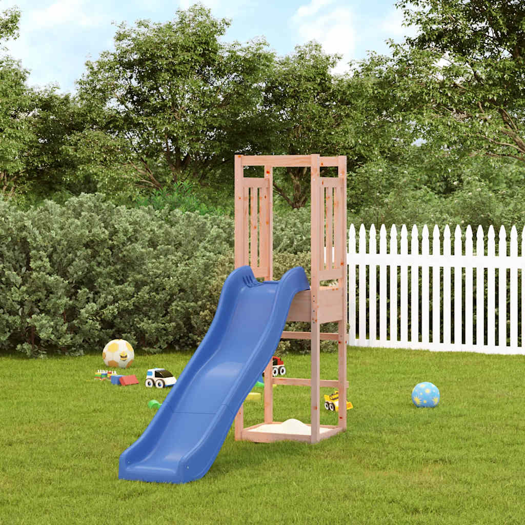 Outdoor Playset Natural wood and blue