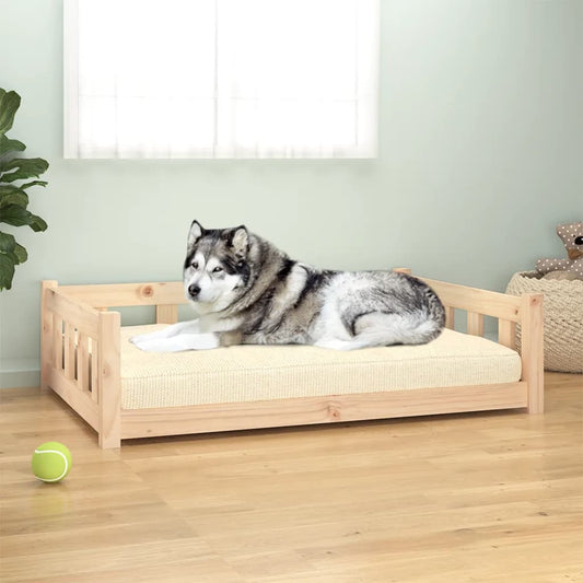 Dog Bed Natural Pine Solid Pine Wood 41.5 in x 29.7 in x 11.0 in