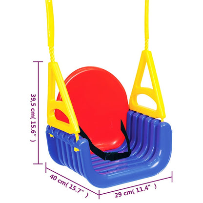 Swing Seat Blue Polypropylene Toddler size Adjustable Armrests