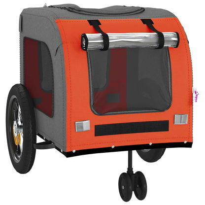 Pet Bike Trailer Orange and Grey 49.21 x 20.87 x 21.26 in