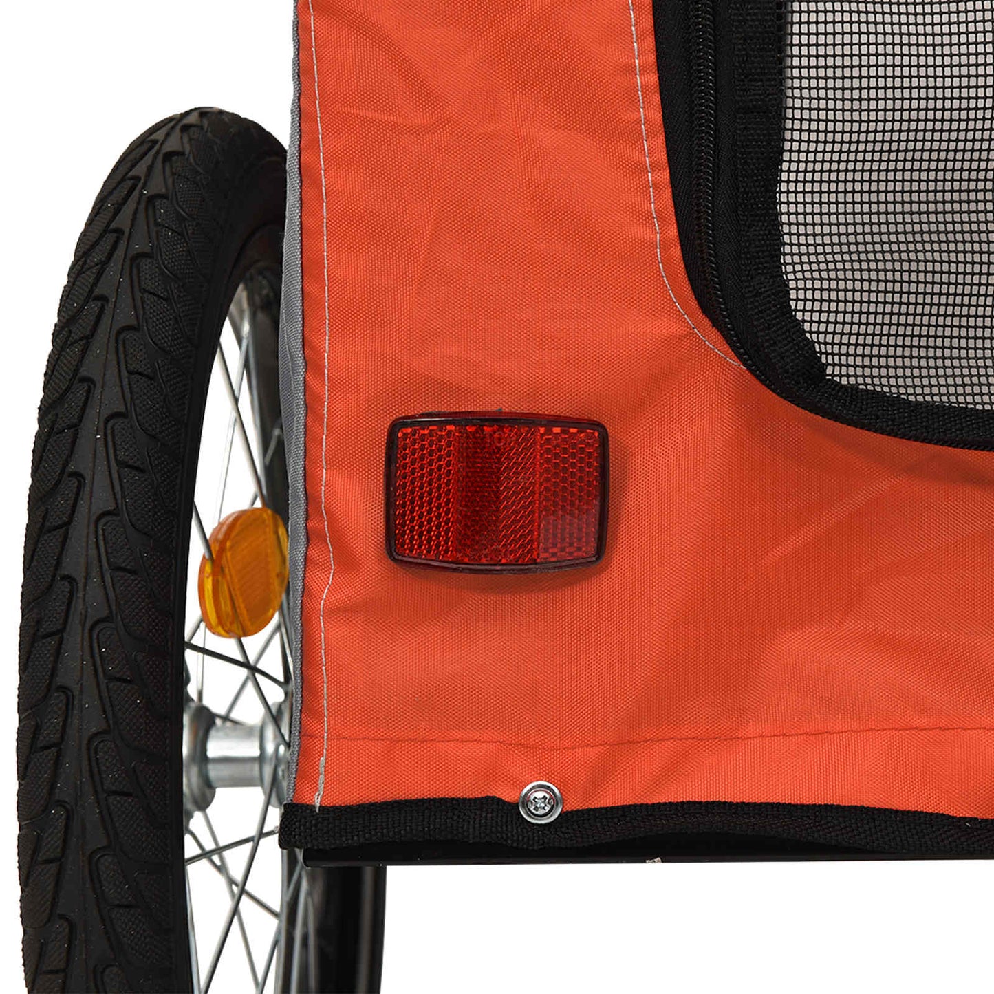 Pet Bike Trailer Orange and Grey 49.21 x 20.87 x 21.26 in