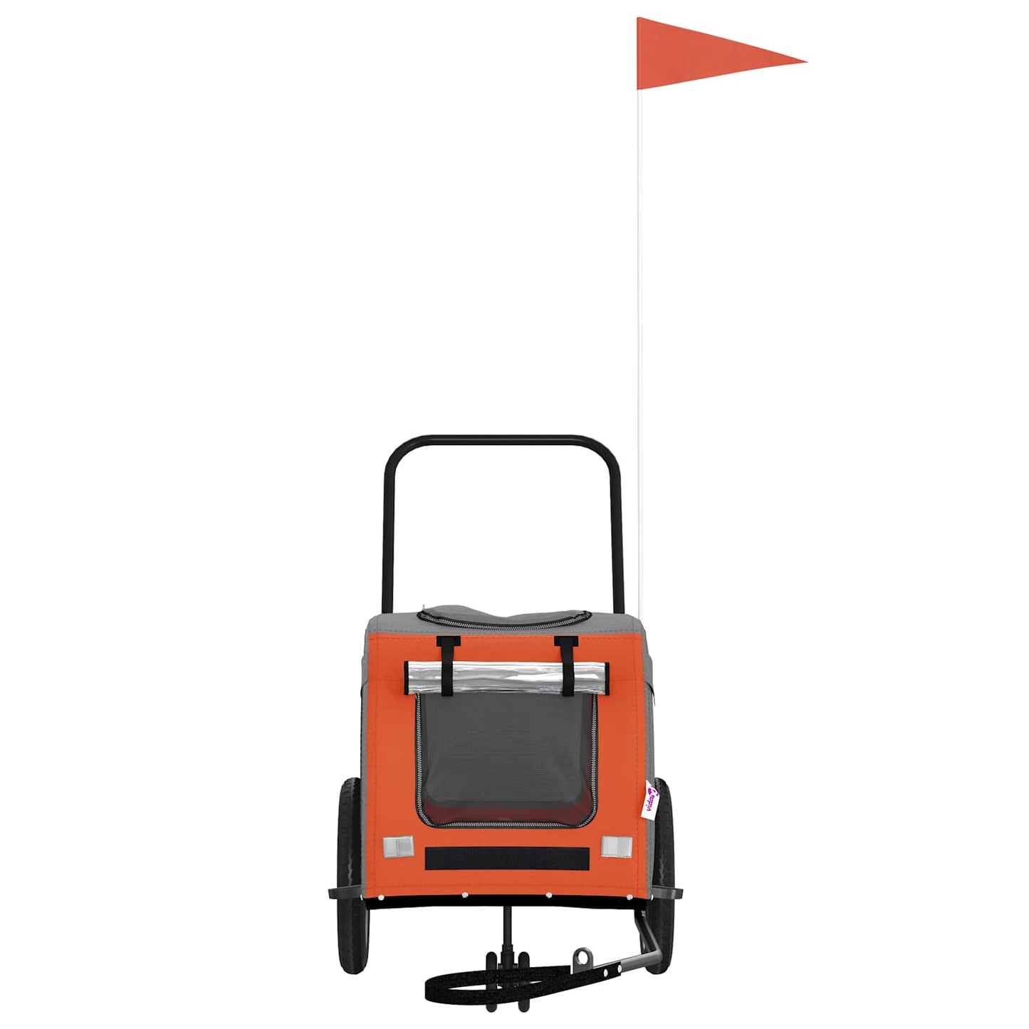 Pet Bike Trailer Orange and Grey 49.21 x 20.87 x 21.26 in