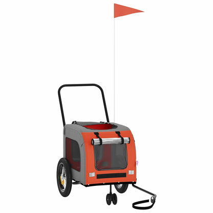 Pet Bike Trailer Orange and Grey 49.21 x 20.87 x 21.26 in