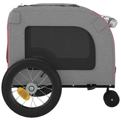 Pet Bike Trailer Red and grey 49.02 x 25.00 x 20.87 in