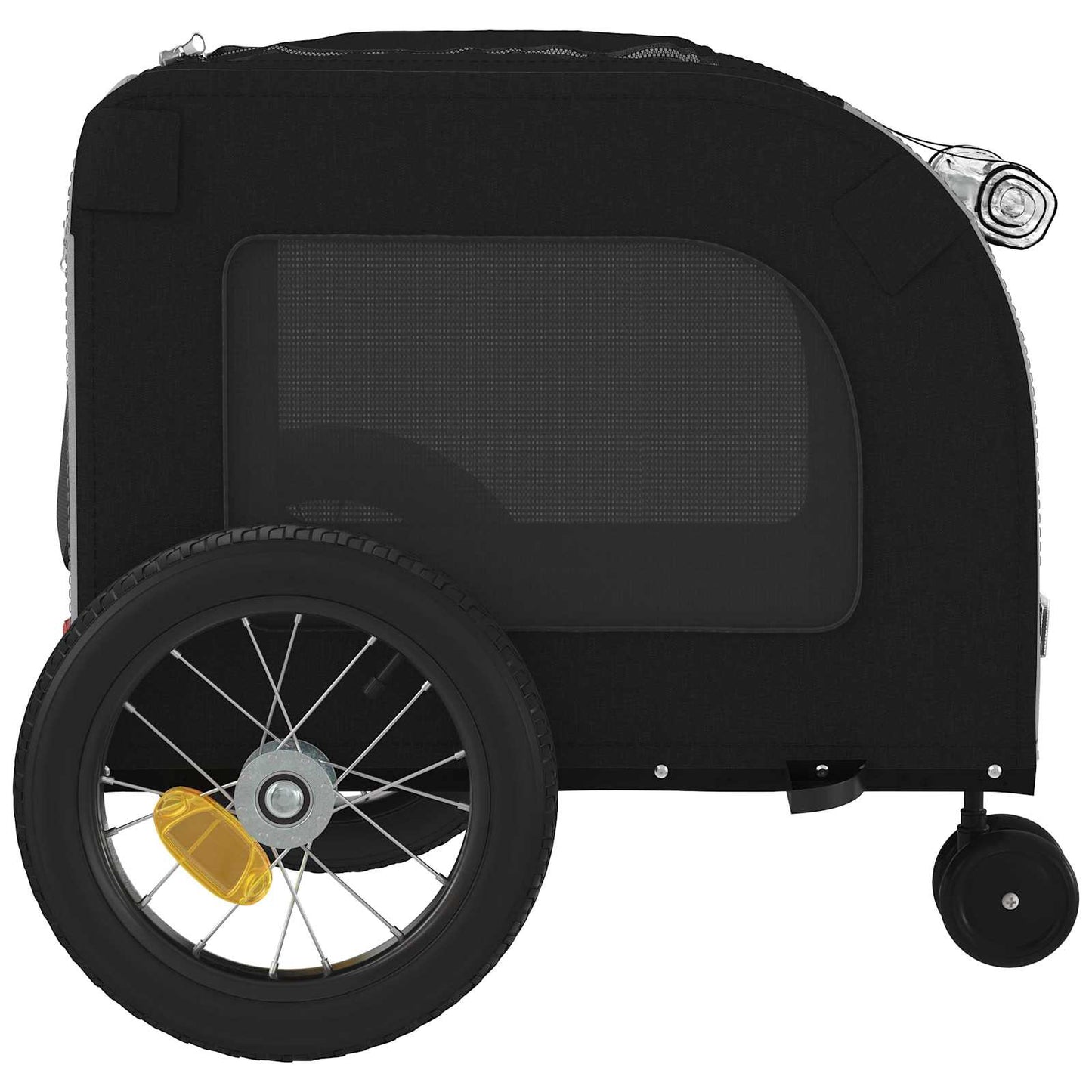 Pet Bike Trailer Grey and Black 49.21 x 20.87 x 21.26 in