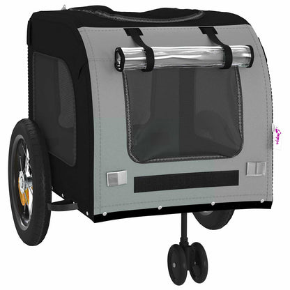 Pet Bike Trailer Grey and Black 49.21 x 20.87 x 21.26 in