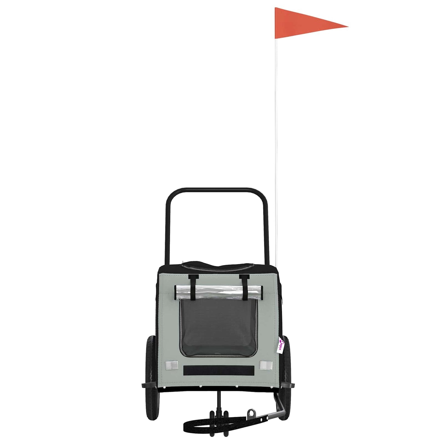 Pet Bike Trailer Grey and Black 49.21 x 20.87 x 21.26 in