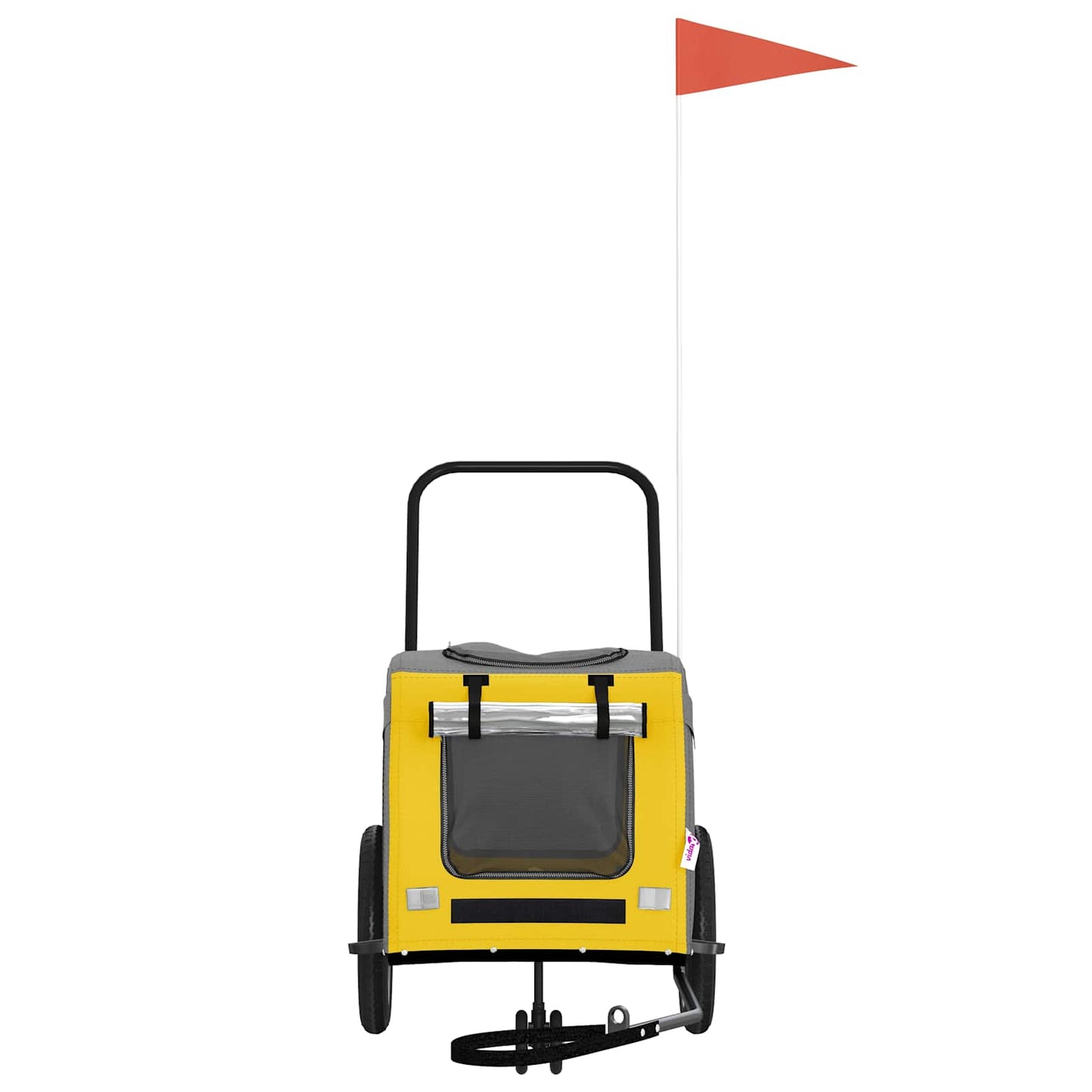 Pet Bike Trailer Yellow and Grey 49.21 x 20.87 x 21.26 in