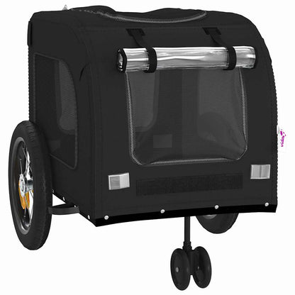 Pet Bike Trailer with Storage Black 49.02 x 25.00 x 20.87 in