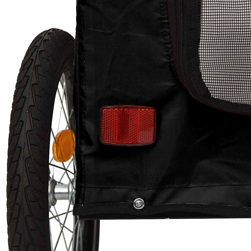 Pet Bike Trailer with Storage Black 49.02 x 25.00 x 20.87 in