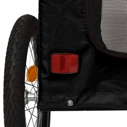 Pet Bike Trailer with Storage Black 49.02 x 25.00 x 20.87 in