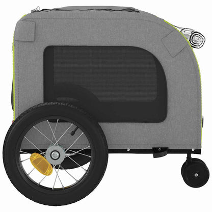 Pet Bike Trailer Green and grey 49.02 x 25.00 x 20.87 in