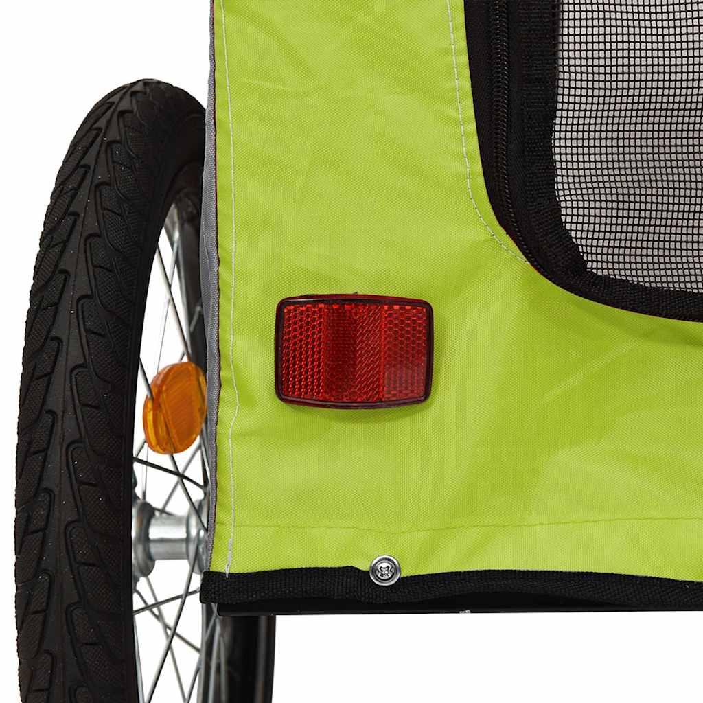 Pet Bike Trailer Green and grey 49.02 x 25.00 x 20.87 in