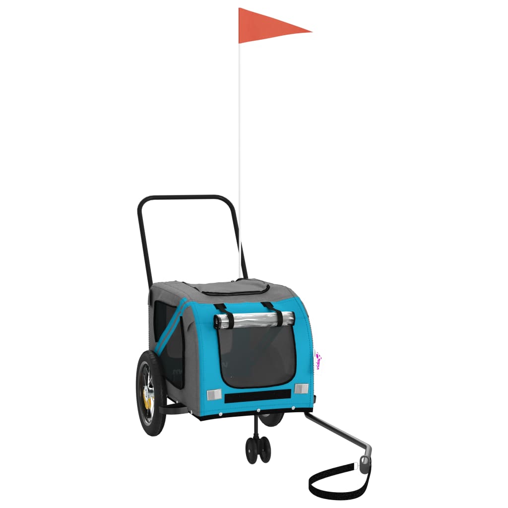 Pet Bike Trailer Blue Oxford fabric Small Durable