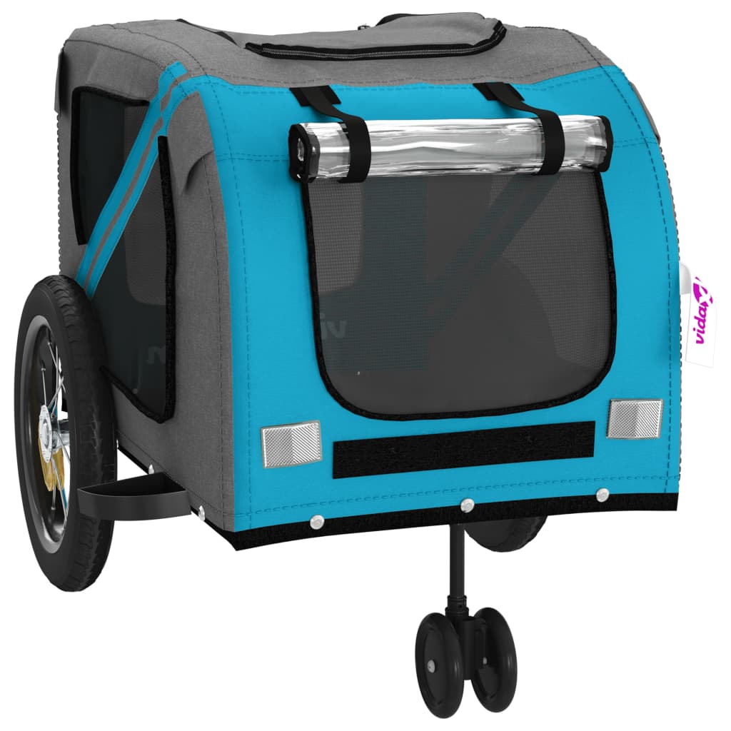 Pet Bike Trailer Blue Oxford fabric Small Durable