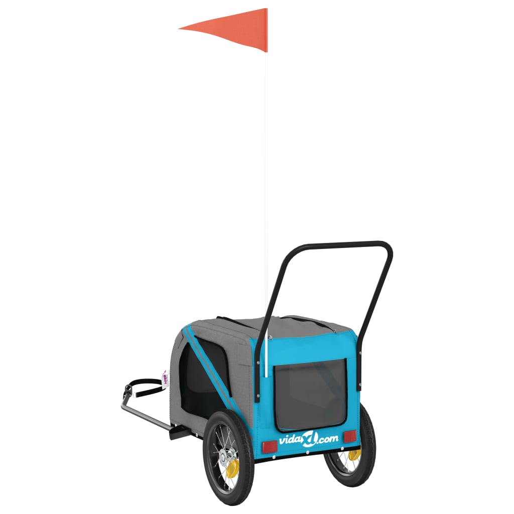 Pet Bike Trailer Blue Oxford fabric Small Durable