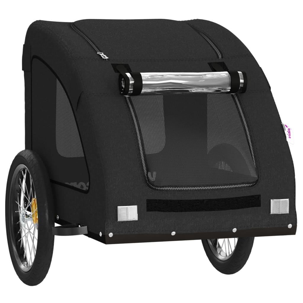Pet Bike Trailer Black Iron Small Collapsible Pet Bike Trailer