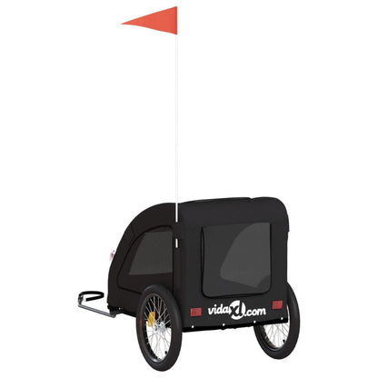 Pet Bike Trailer Black Iron Small Collapsible Pet Bike Trailer