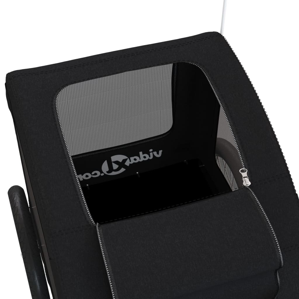 Pet Bike Trailer Black Iron Small Collapsible Pet Bike Trailer