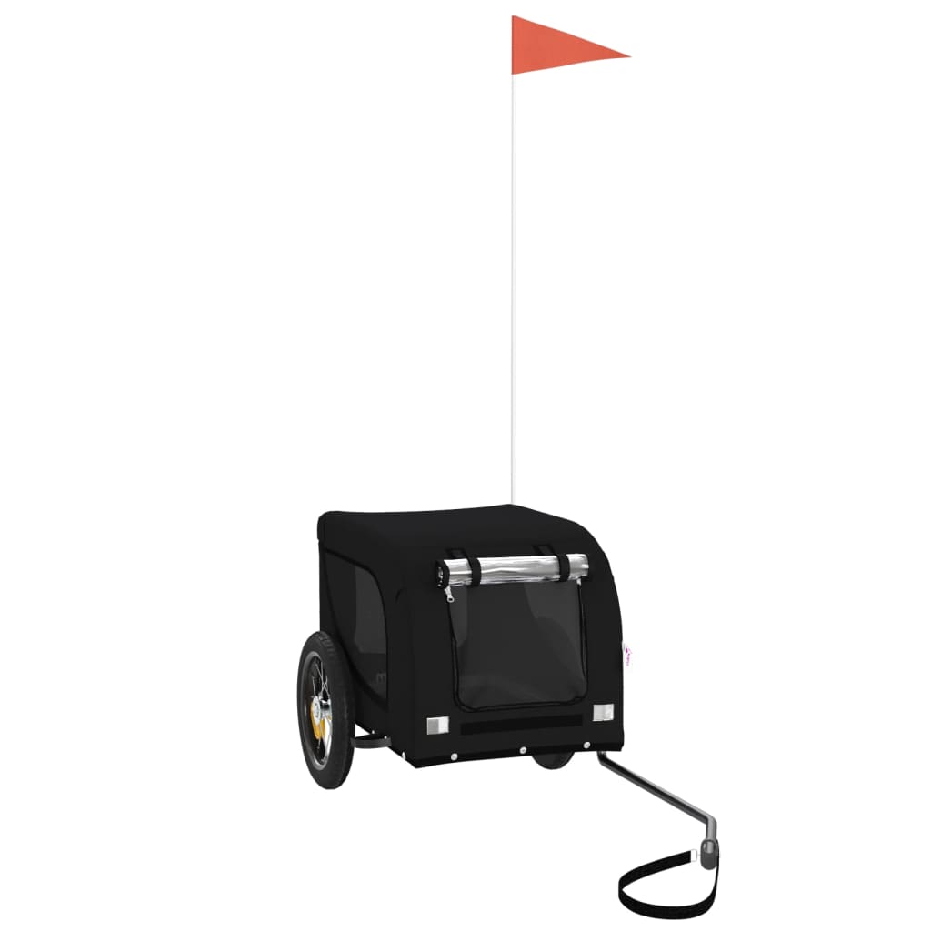 Pet Bike Trailer Black Oxford fabric, Iron, PVC Medium