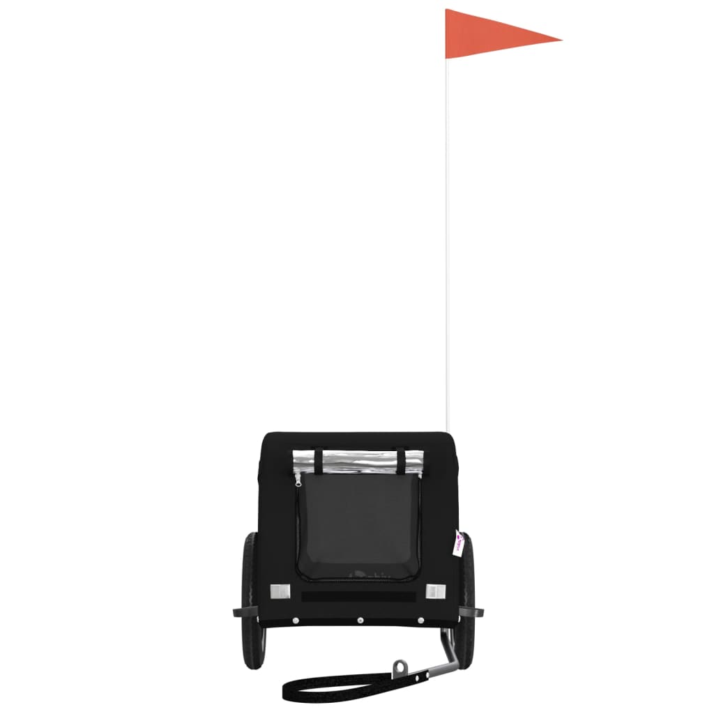 Pet Bike Trailer Black Oxford fabric, Iron, PVC Medium