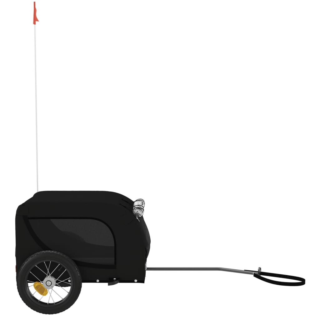 Pet Bike Trailer Black Oxford fabric, Iron, PVC Medium