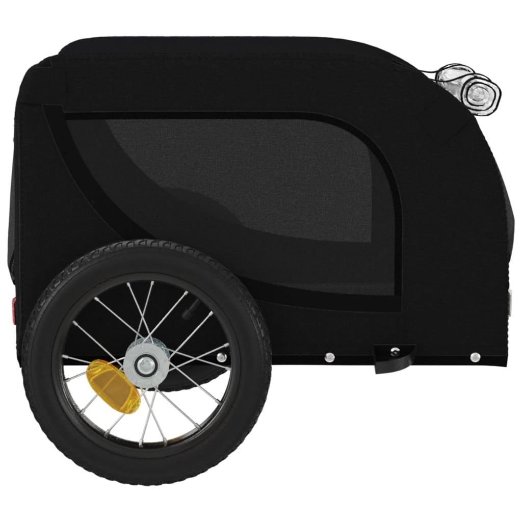 Pet Bike Trailer Black Oxford fabric, Iron, PVC Medium