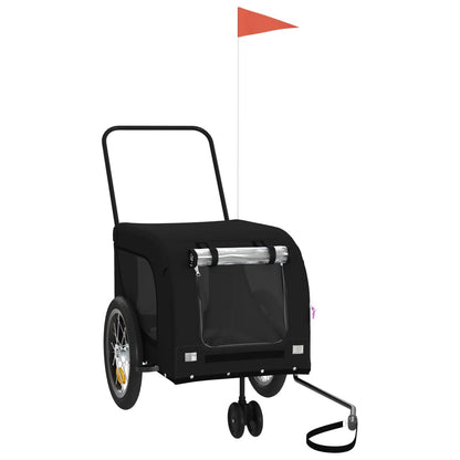 Pet Bike Trailer Black Oxford fabric, iron, PVC Durable