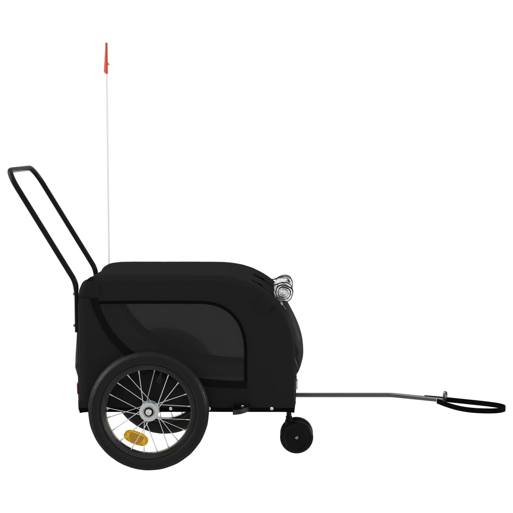 Pet Bike Trailer Black Oxford fabric, iron, PVC Durable