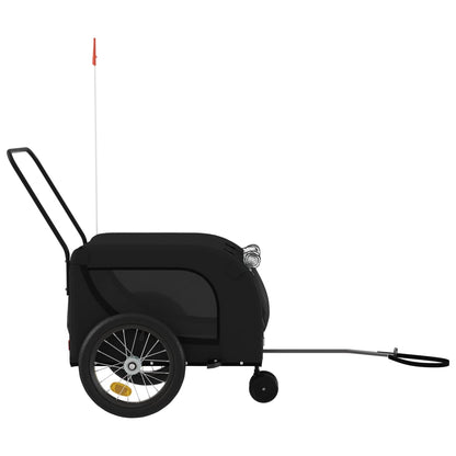 Pet Bike Trailer Black Oxford fabric, iron, PVC Durable