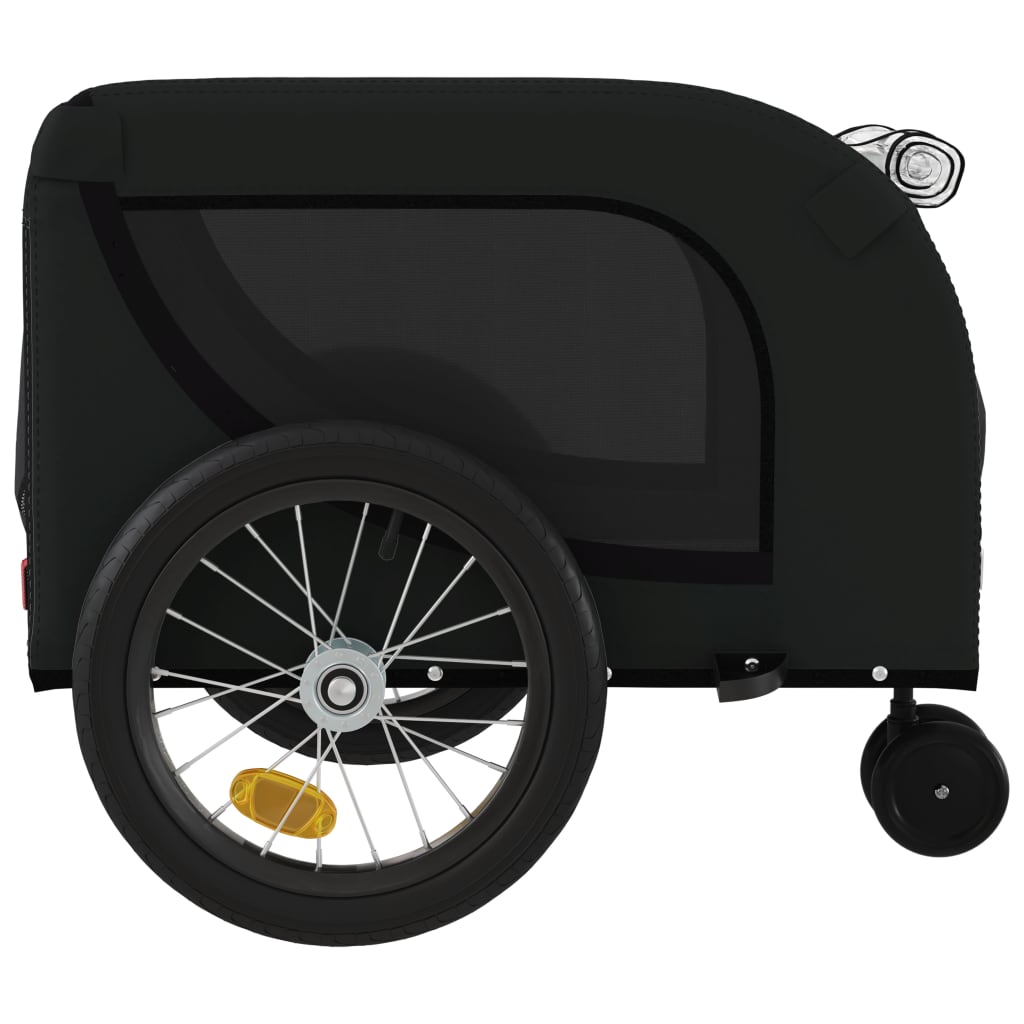 Pet Bike Trailer Black Oxford fabric, iron, PVC Durable