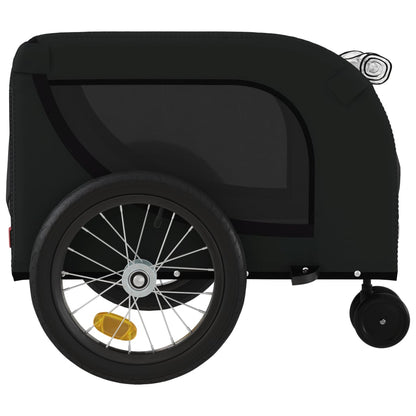 Pet Bike Trailer Black Oxford fabric, iron, PVC Durable