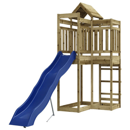 Outdoor Playset Natural wood, Blue Vacuum pressure treated pine wood