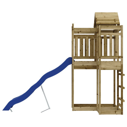Outdoor Playset Natural wood, Blue Vacuum pressure treated pine wood