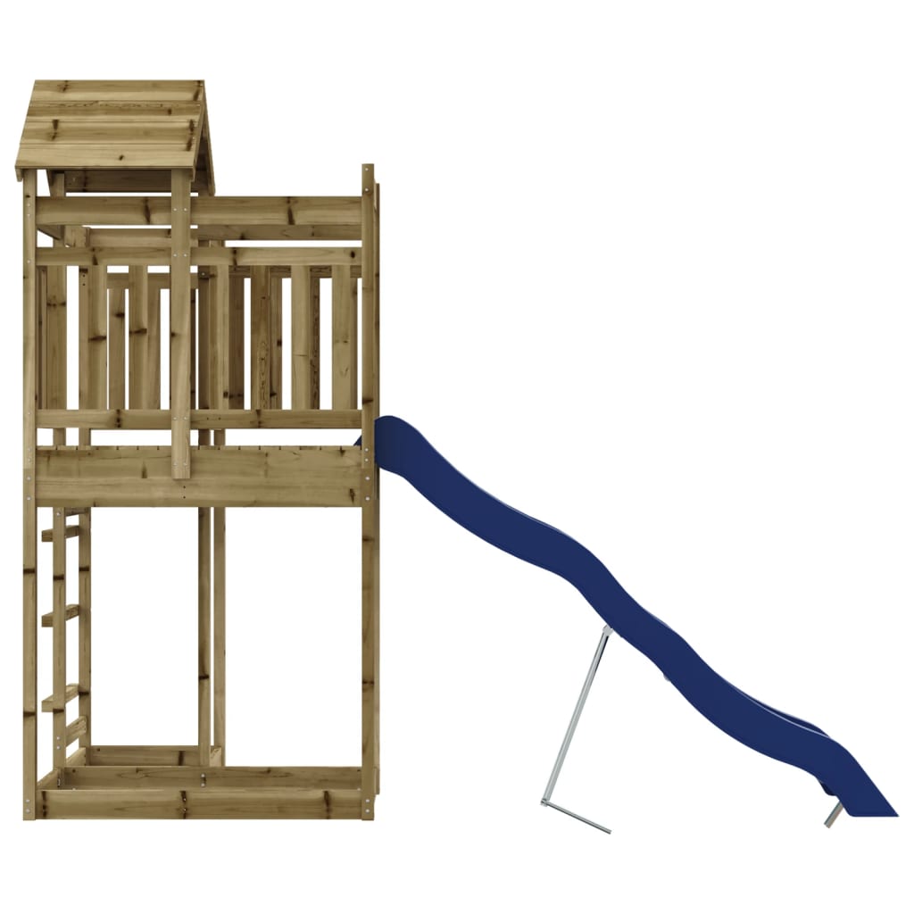 Outdoor Playset Natural wood, Blue Vacuum pressure treated pine wood
