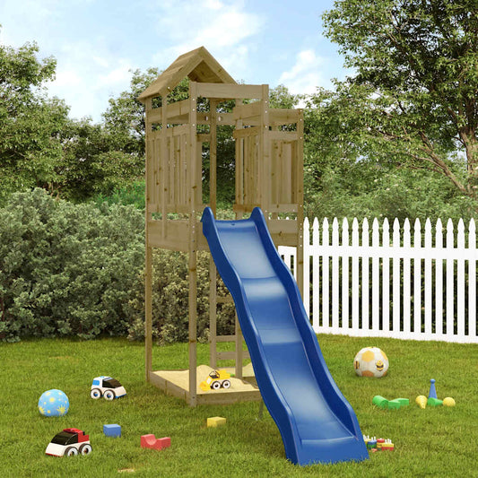 Outdoor Playset Natural wood, Blue Vacuum pressure treated pine wood