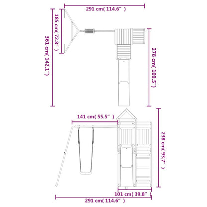 Outdoor Playset Solid Wood Douglas