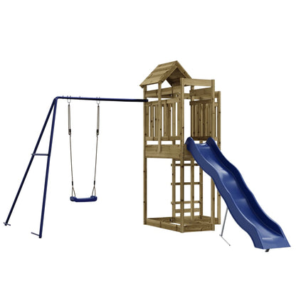 Outdoor Playset Natural Wood Vacuum pressure treated pinewood Large