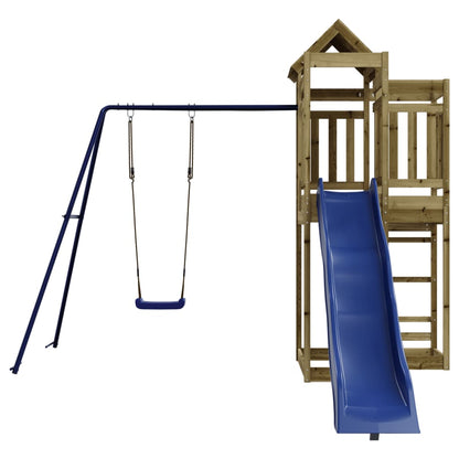 Outdoor Playset Natural Wood Vacuum pressure treated pinewood Large