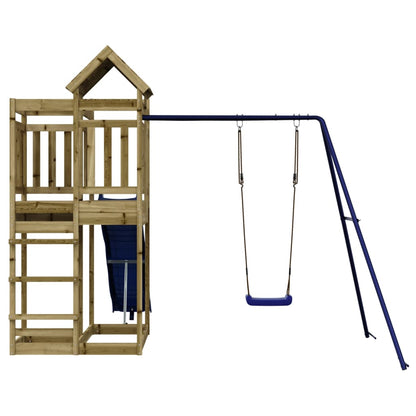 Outdoor Playset Natural Wood Vacuum pressure treated pinewood Large