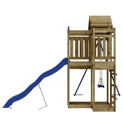 Outdoor Playset Natural Wood Vacuum pressure treated pinewood Large