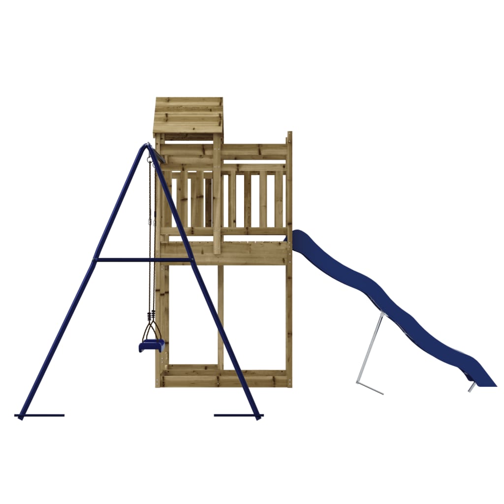 Outdoor Playset Natural Wood Vacuum pressure treated pinewood Large