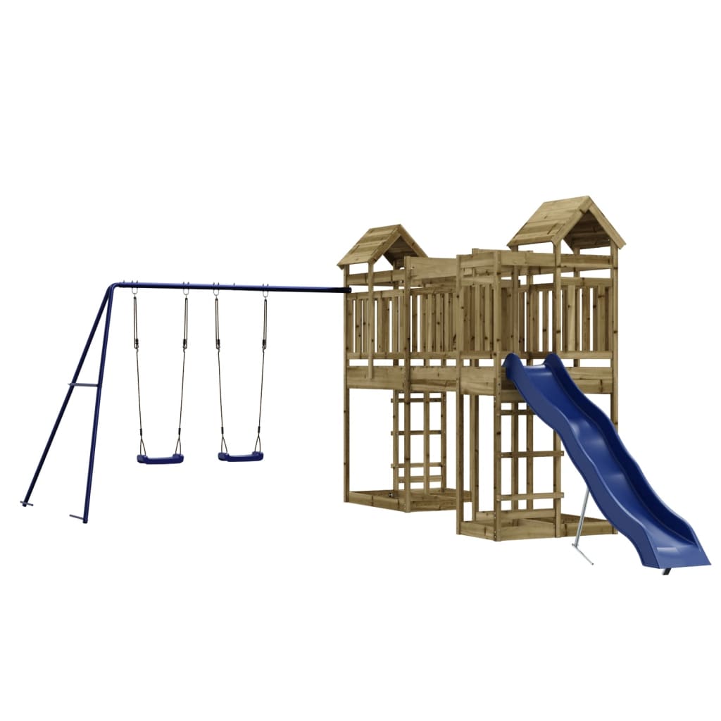Outdoor Playset Pine Impregnated Pine Wood 142.5 x 224.8 x 93.7 in