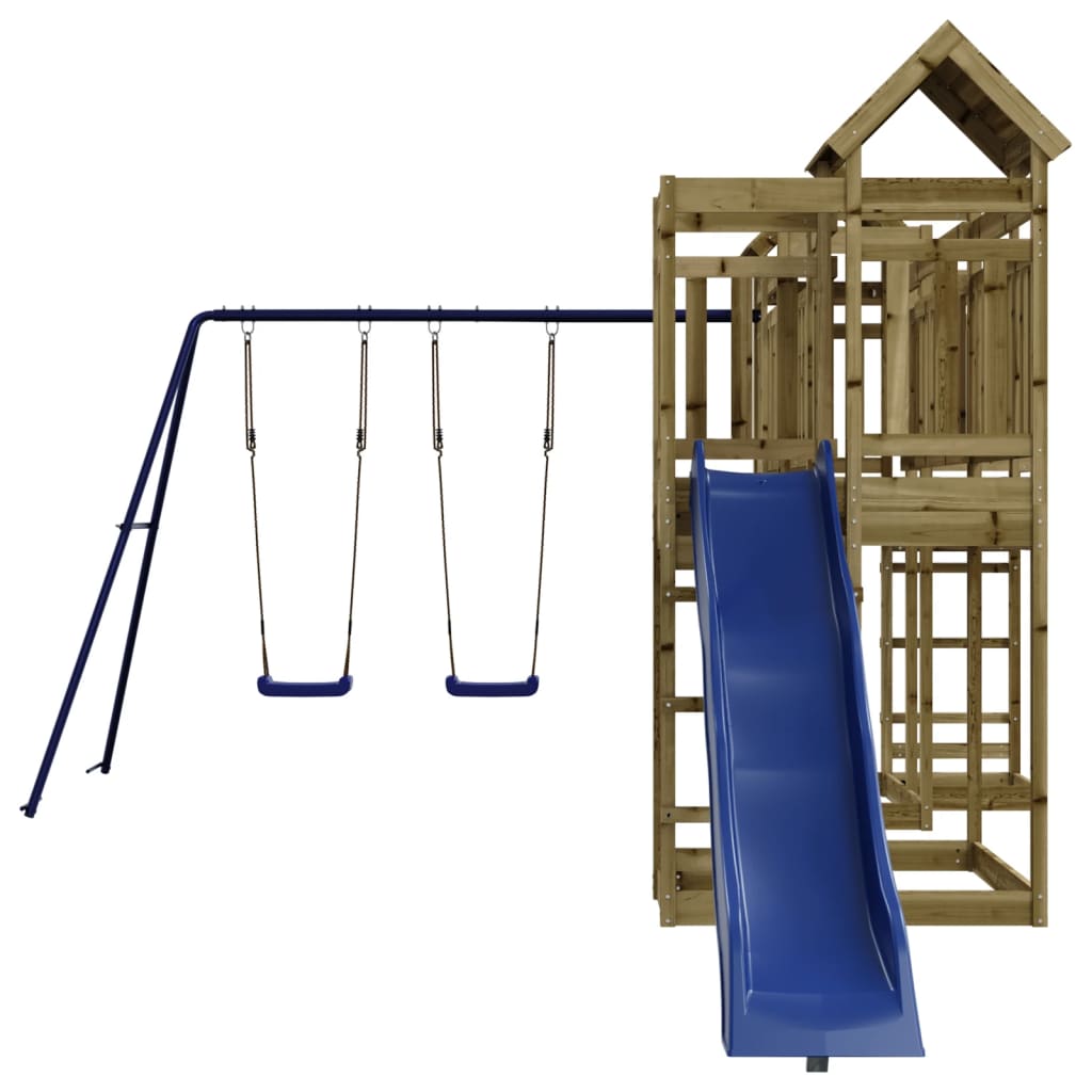 Outdoor Playset Pine Impregnated Pine Wood 142.5 x 224.8 x 93.7 in